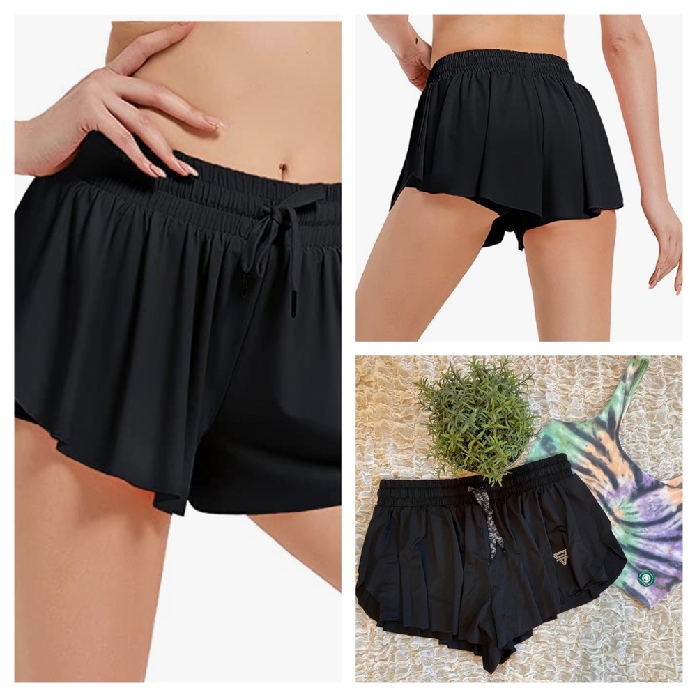 Keiki Kona Flowy 2 in 1 Workout Athletic Fitness Flutter Yoga Running Shorts